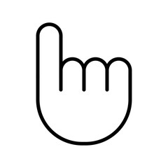Aufkleber - Hand pointer icon Outline vector for web ui