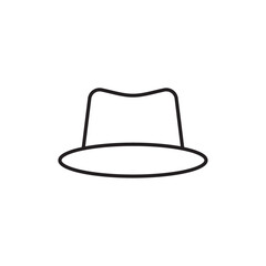 Poster - Hat icon Outline vector for web ui