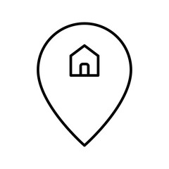 Poster - Home location icon Outline vector for web ui