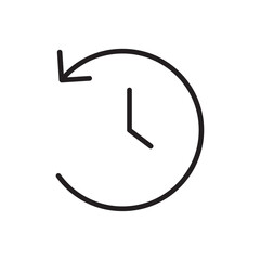 Poster - History icon Outline vector for web ui