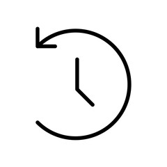 Aufkleber - History icon Outline vector for web ui