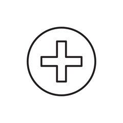 Poster - Hospital sign icon Outline vector for web ui