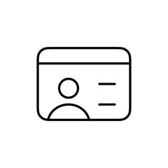 Poster - Identity card icon Outline vector for web ui