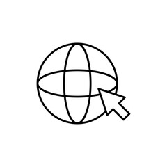 Poster - Internet icon Outline vector for web ui