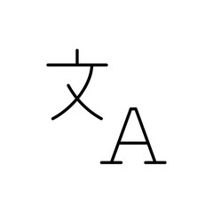 Aufkleber - Language icon Outline vector for web ui