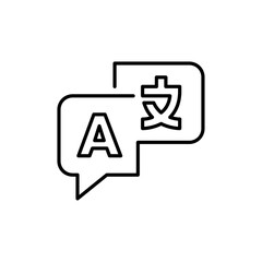 Poster - Language icon Outline vector for web ui