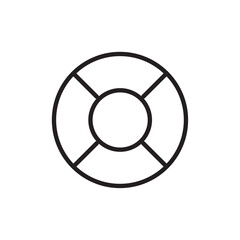 Poster - Life buoy icon Outline vector for web ui