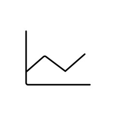 Poster - Line chart icon Outline vector for web ui