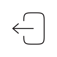 Poster - logout icon Outline vector for web ui