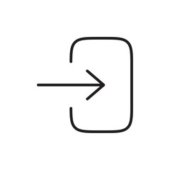 Poster - Login icon Outline vector for web ui