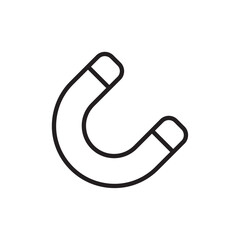 Poster - Magnet icon Outline vector for web ui