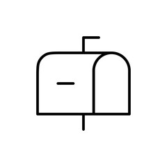 Poster - Mailbox icon Outline vector for web ui