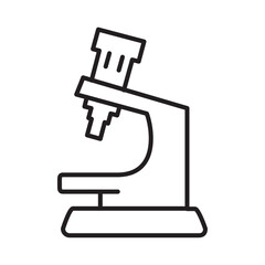 Poster - Microscope icon Outline vector for web ui