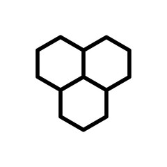 Poster - Molecule icon Outline vector for web ui