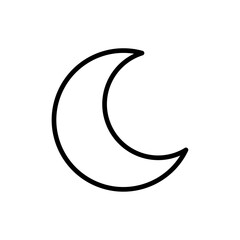 Poster - Moon icon Outline vector for web ui