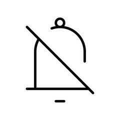 Aufkleber - Notification off icon Outline vector for web ui