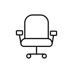 Poster - Office chair icon Outline vector for web ui