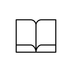 Aufkleber - Open Book icon Outline vector for web ui