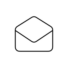 Poster - Open envelope icon Outline vector for web ui