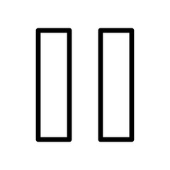 Poster - Pause icon Outline vector for web ui