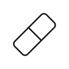 Poster - Pill icon Outline vector for web ui