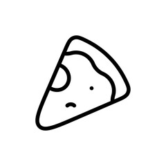 Poster - Pizza slice icon Outline vector for web ui