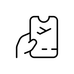 Poster - Plane Ticket icon Outline vector for web ui