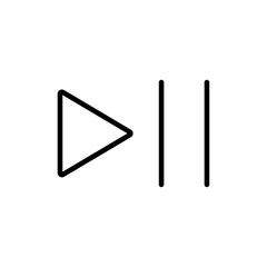 Aufkleber - Play pause icon Outline vector for web ui
