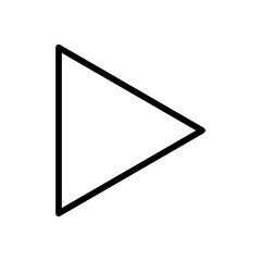 Poster - Play button icon Outline vector for web ui