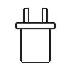 Poster - Plug icon Outline vector for web ui