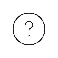 Poster - Question icon Outline vector for web ui