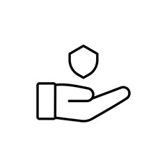 Poster - Protection icon Outline vector for web ui
