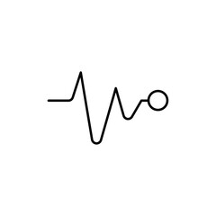 Poster - Pulse icon Outline vector for web ui