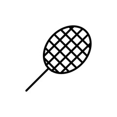 Poster - Racket icon Outline vector for web ui