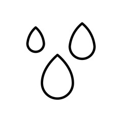 Poster - Raindrops icon Outline vector for web ui