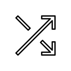 Poster - Shuffle icon Outline vector for web ui