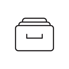 Poster - Store files icon Outline vector for web ui