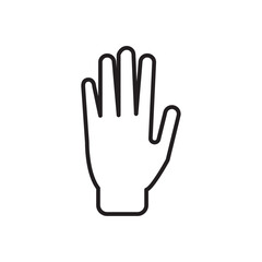 Poster - Stop icon Outline vector for web ui