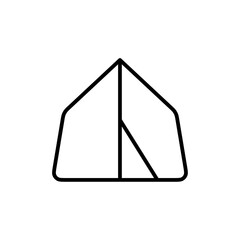 Poster - Tent icon Outline vector for web ui