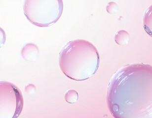 Wall Mural - Graceful Bubbles Suspended in the Air, Reflecting Light with Iridescent Colors