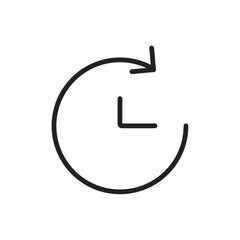 Poster - Time forward icon Outline vector for web ui