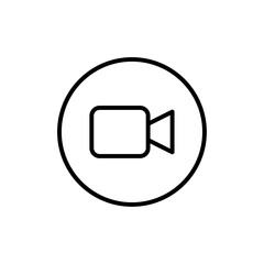 Poster - Video call icon Outline vector for web ui