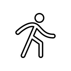 Poster - Walk icon Outline vector for web ui