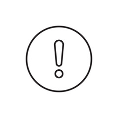 Poster - Warning icon Outline vector for web ui