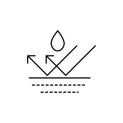 Poster - Waterproof icon Outline vector for web ui