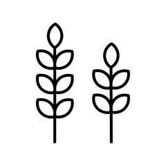Poster - Wheat icon Outline vector for web ui
