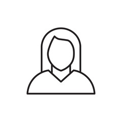 Aufkleber - Woman icon Outline vector for web ui