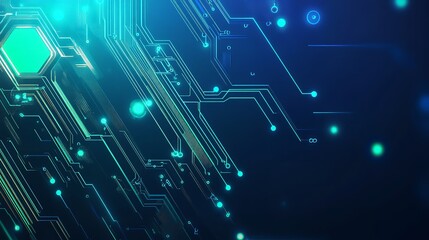 Semiconductor on circuit tech background AI chip lighting