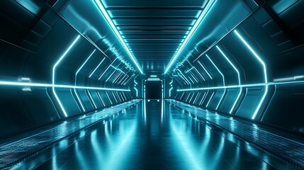 Neon Lights Corridor