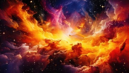 Wall Mural - nebular  flame like background